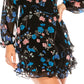 Vestido estampado Emma com babados, preto, tamanho 34, da B Darlin Junior