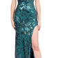 Vestido de festa infantil B Darlin Junior com alças e lantejoulas, verde, tamanho pequeno