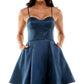 Vestido Corset A Line de Cetim B Darlin Junior Azul Tamanho 16