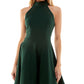 Vestido de crepe estilo cai-cai com decote halter B Darlin Junior, verde, tamanho 15-16