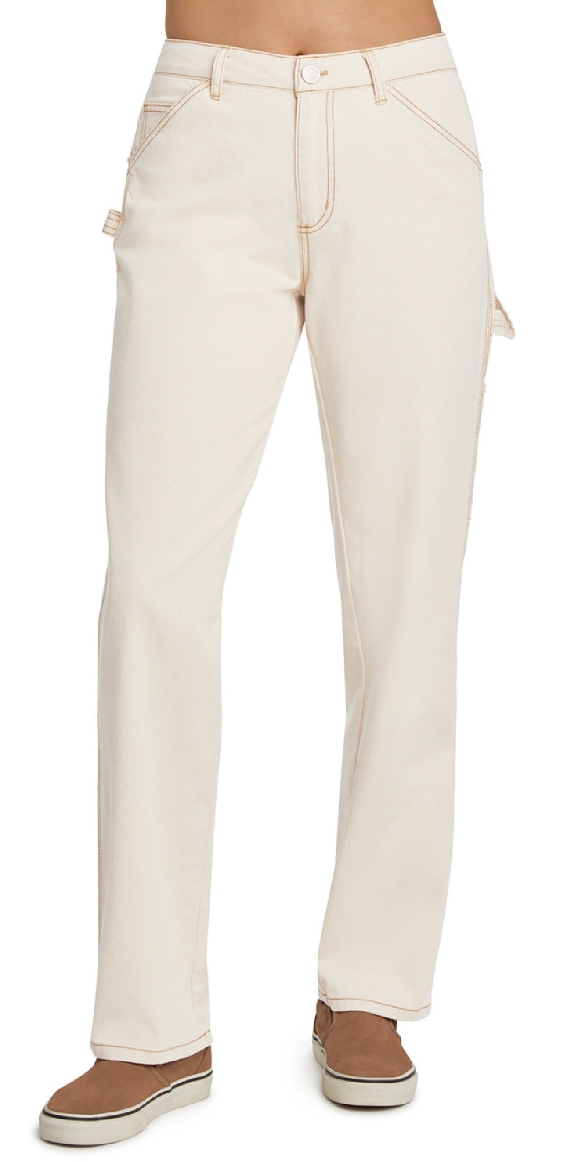 Calça Carpenter Dickies Relaxed Fit Feminina Branca Tamanho 15