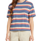Camiseta listrada Tomboy Dickies feminina, azul, tamanho X-S