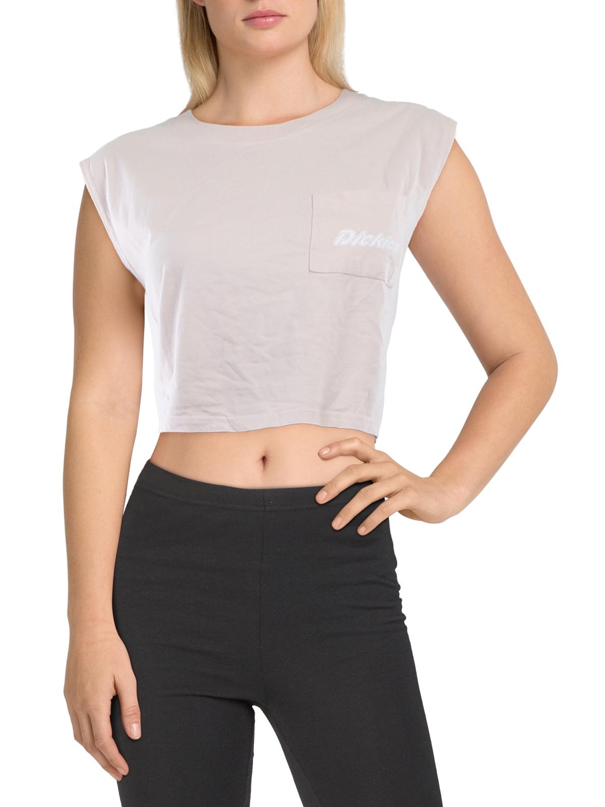 Dickies Logo Muscle Cropped Feminino - Rosa Tamanho X-S