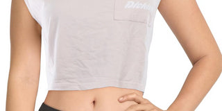 Dickies Logo Muscle Cropped Feminino - Rosa Tamanho X-S
