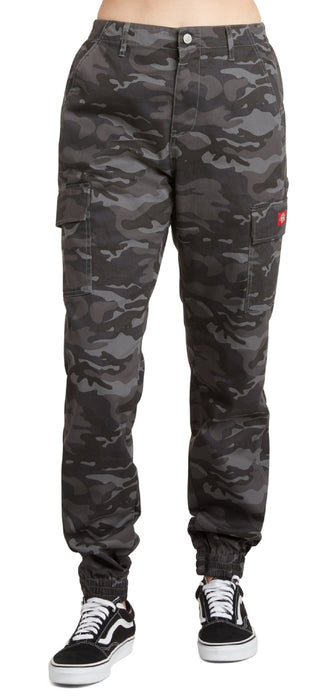 Dickies Women's Camo Jogger Cargo Pants Gray Size Medium