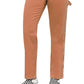 Calça feminina Dickies Carpenter com bolso e zíper, cintura alta, perna reta, laranja, tamanho 9