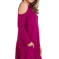 Umgee - Cold Shoulder T-shirt Dress