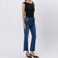 Lovervet - High Rise Crop Raw Hem Bootcut Jeans