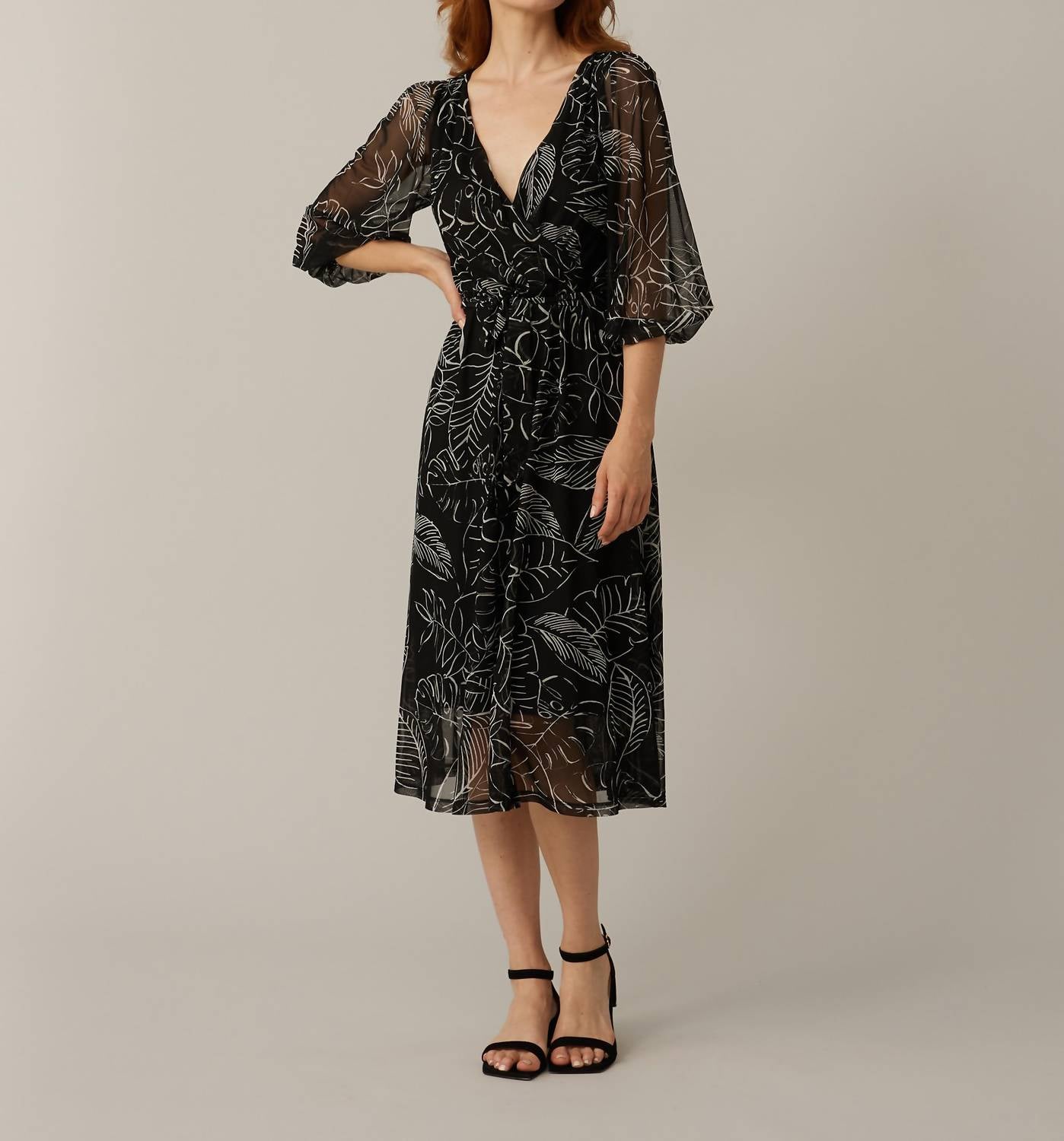 Joseph Ribkoff - Palm Print Dress
