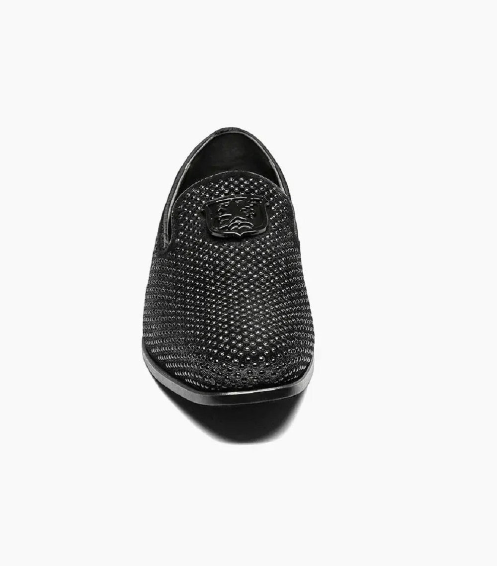 Stacy Adams Swagger Masculino com Enfeite Cravejado, Preto, Tamanho 12 M