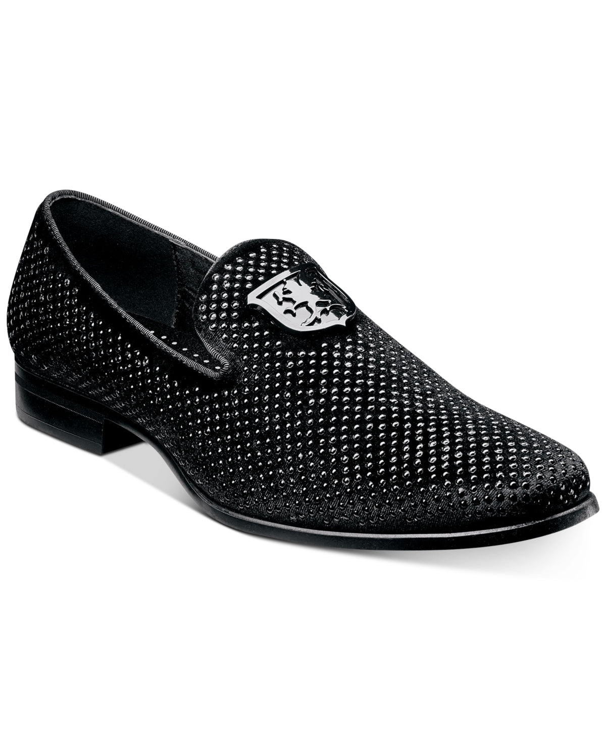 Stacy Adams Swagger Masculino com Enfeite Cravejado, Preto, Tamanho 12 M