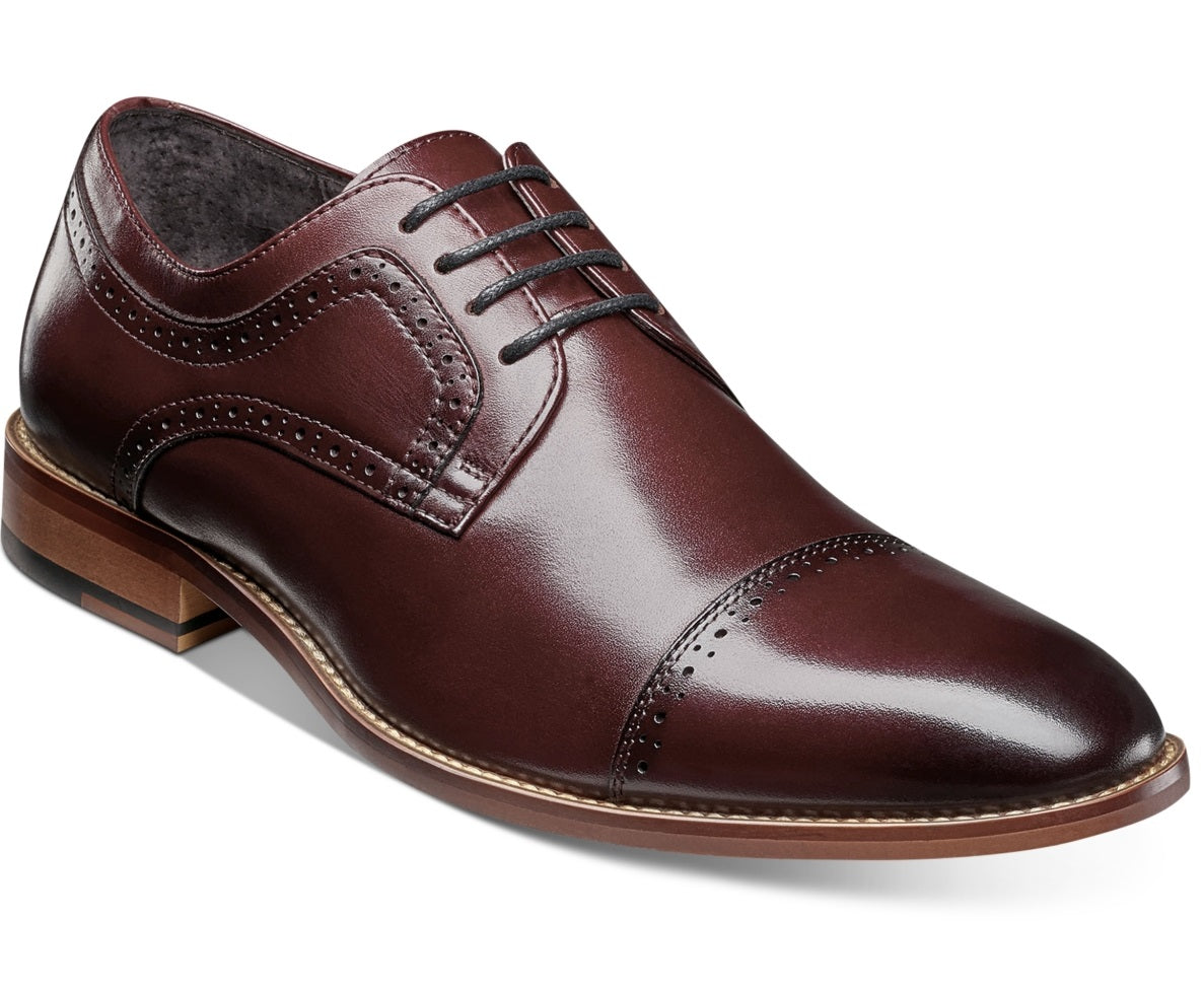 Sapatos Oxford Dickinson Cap Toe Stacy Adams Masculinos Vermelhos Tamanho 8 M