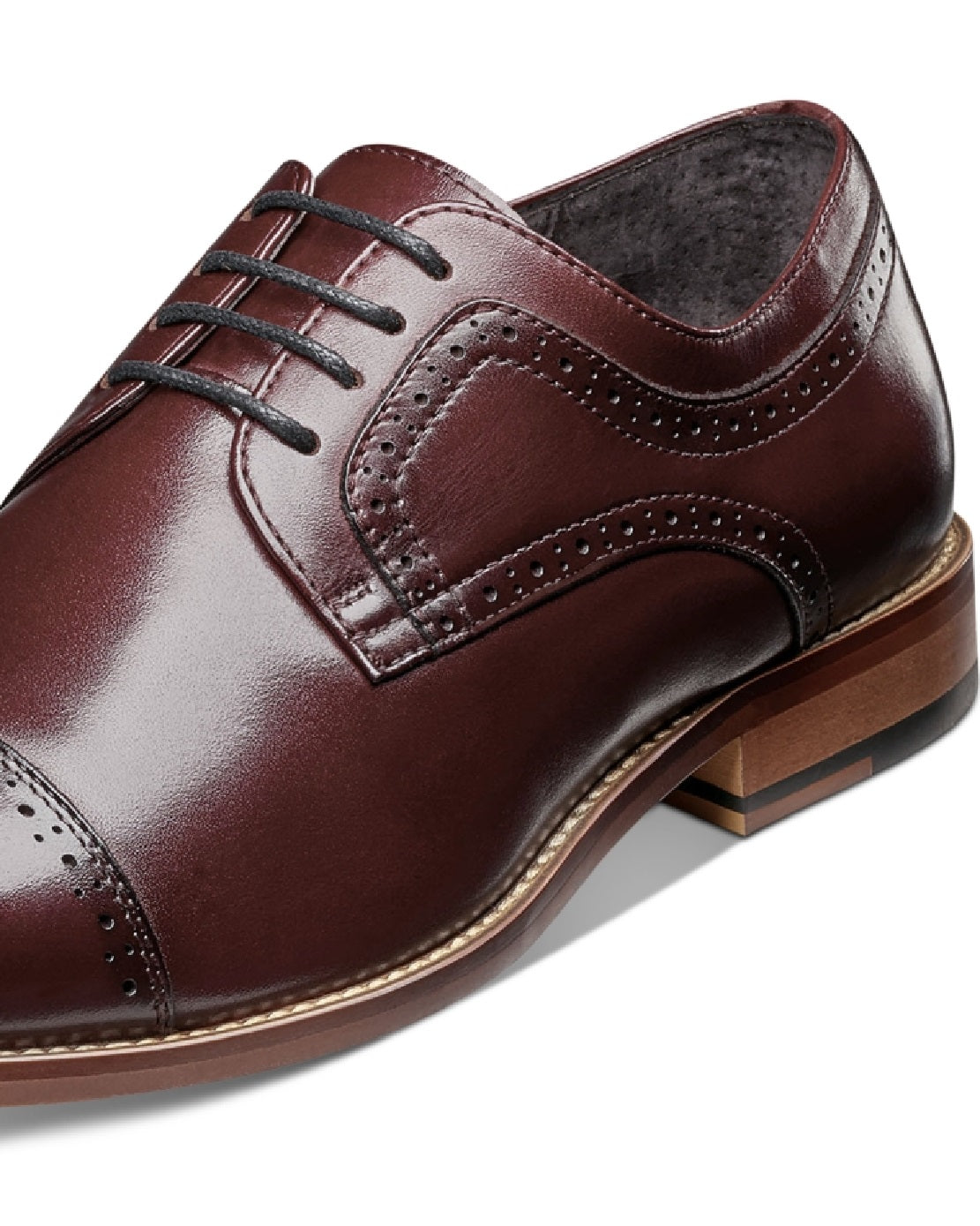 Sapatos Oxford Dickinson Cap Toe Stacy Adams Masculinos Vermelhos Tamanho 8 M