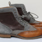Botas Stacy Adams Finnegan Wingtip com cadarço, masculinas, marrom, tamanho 11,5 M
