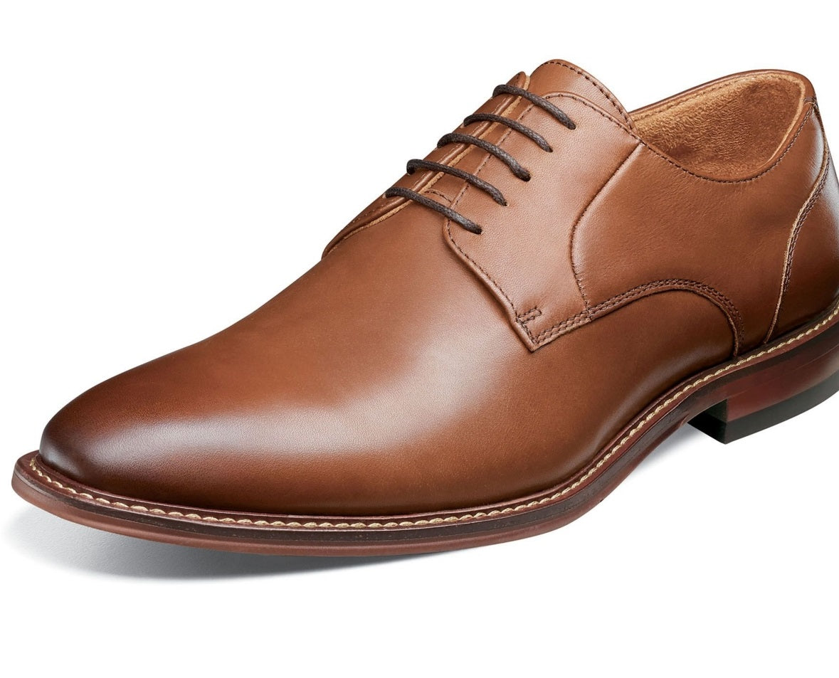 Sapatos Oxford Stacy Adams Marlton com bico liso, masculino, marrom, tamanho 9,5M