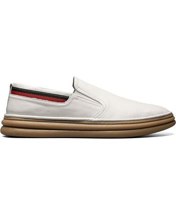 Stacy Adams Delmar Flat Toe Slip-On Masculino Branco Tamanho 12 M