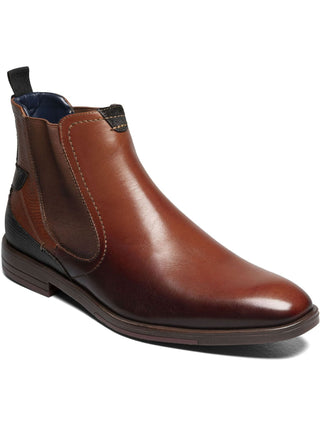 Botas Chelsea Rayford com bico liso Stacy Adams masculinas, marrom