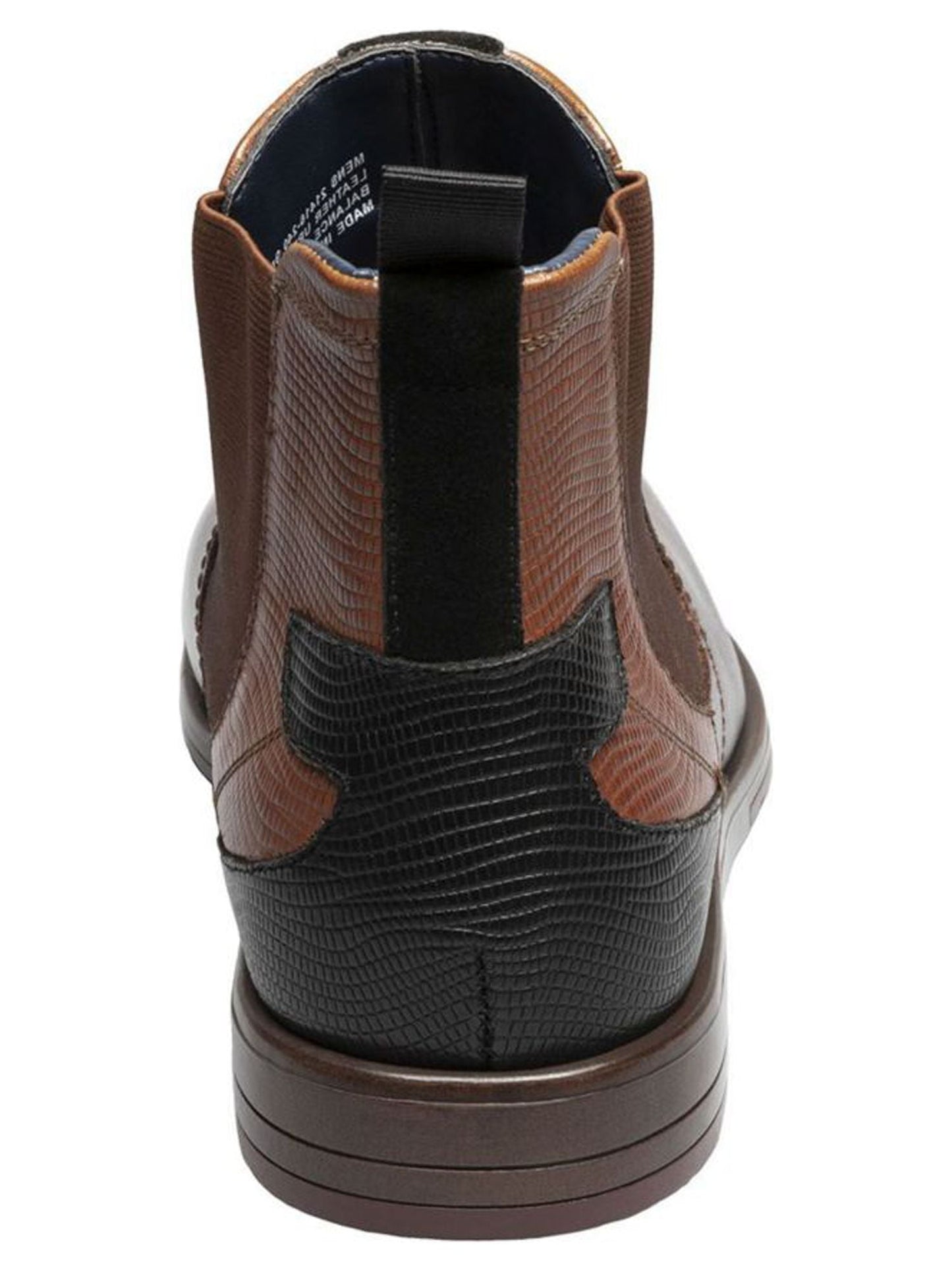 Botas Chelsea Rayford com bico liso Stacy Adams masculinas, marrom