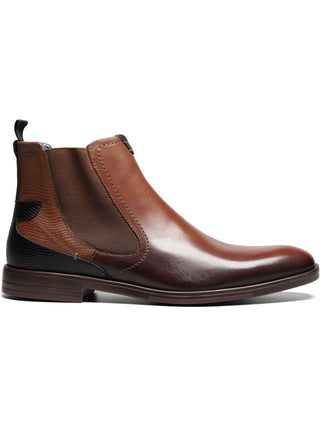 Botas Chelsea Rayford com bico liso Stacy Adams masculinas, marrom