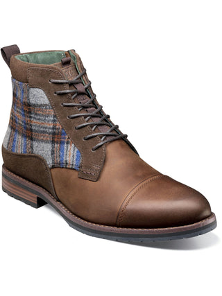 Botas Chukka Stacy Adams Octavius ​​com bico liso, masculinas, marrom, tamanho 13 M