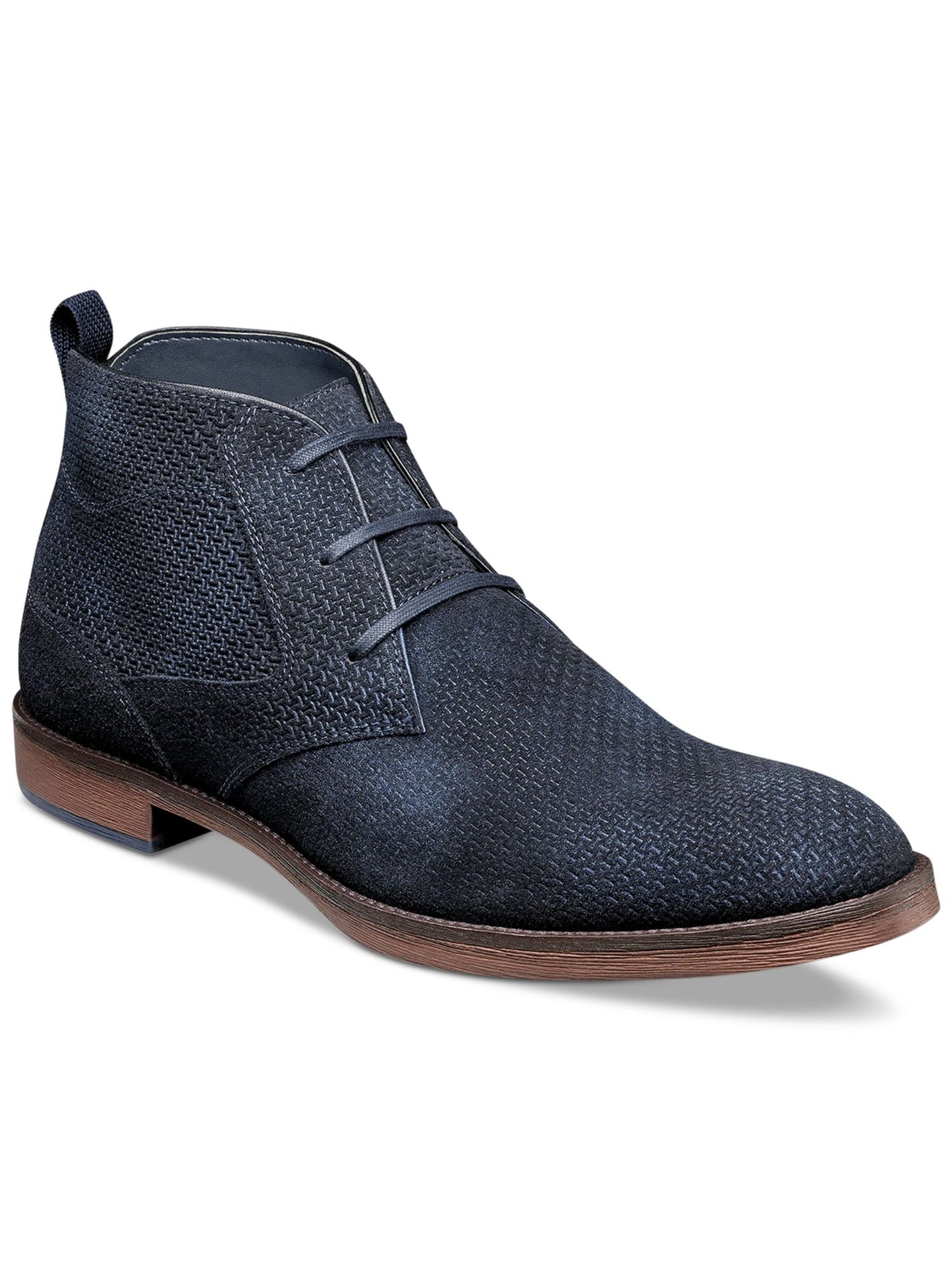 Botas Chukka Stacy Adams Masculinas Kyron Biqueira Lisa com Cadarço Azul