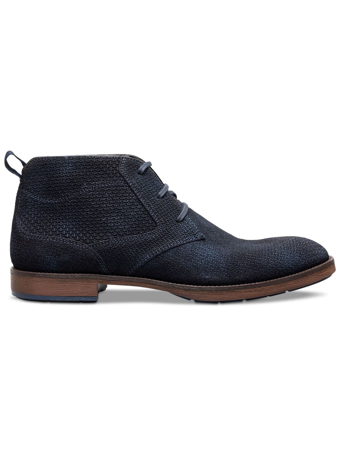 Botas Chukka Stacy Adams Masculinas Kyron Biqueira Lisa com Cadarço Azul