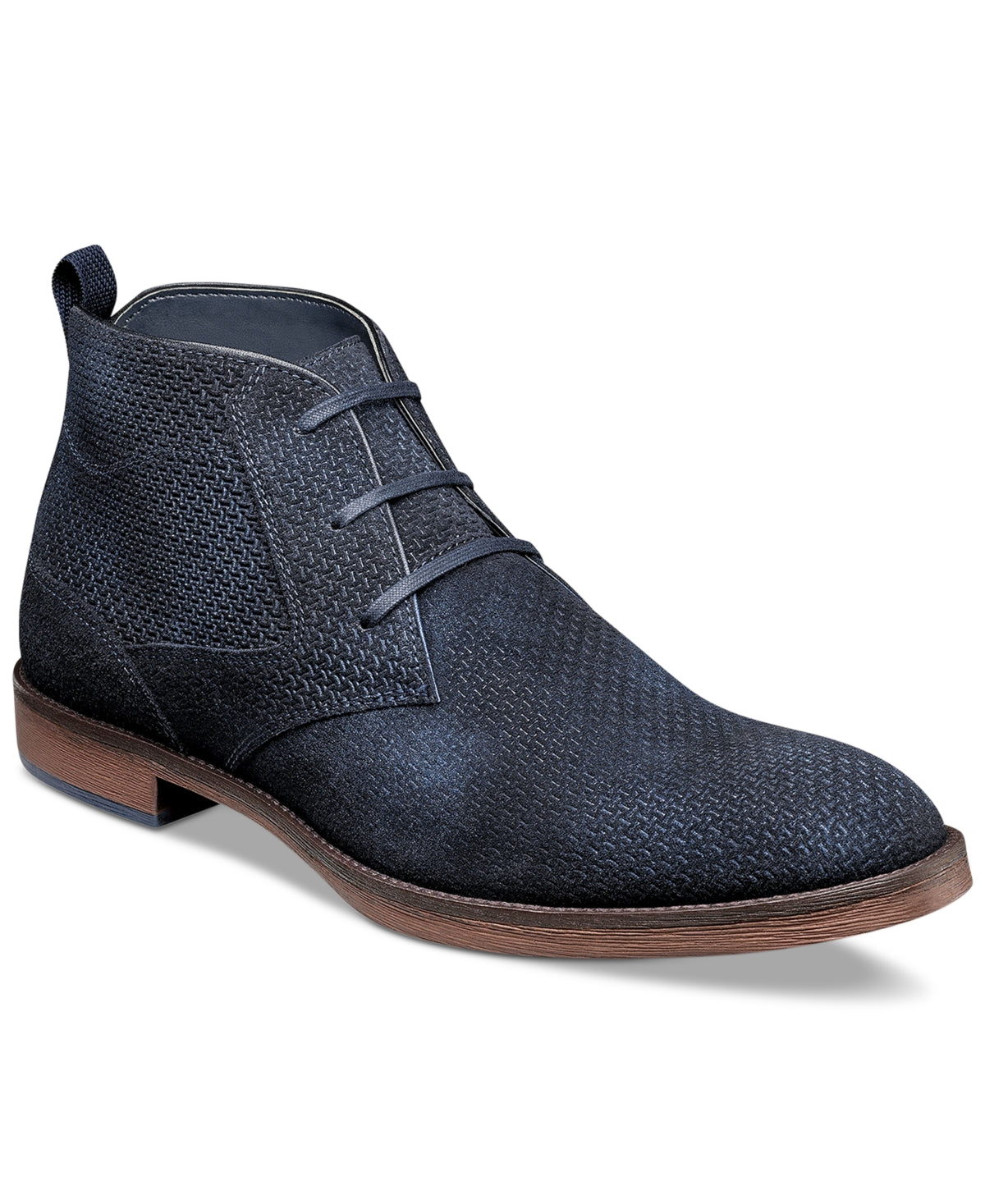 Stacy Adams Men's Kyron Plain Toe Lace Up Chukka Boots Blue Size 7.5 M