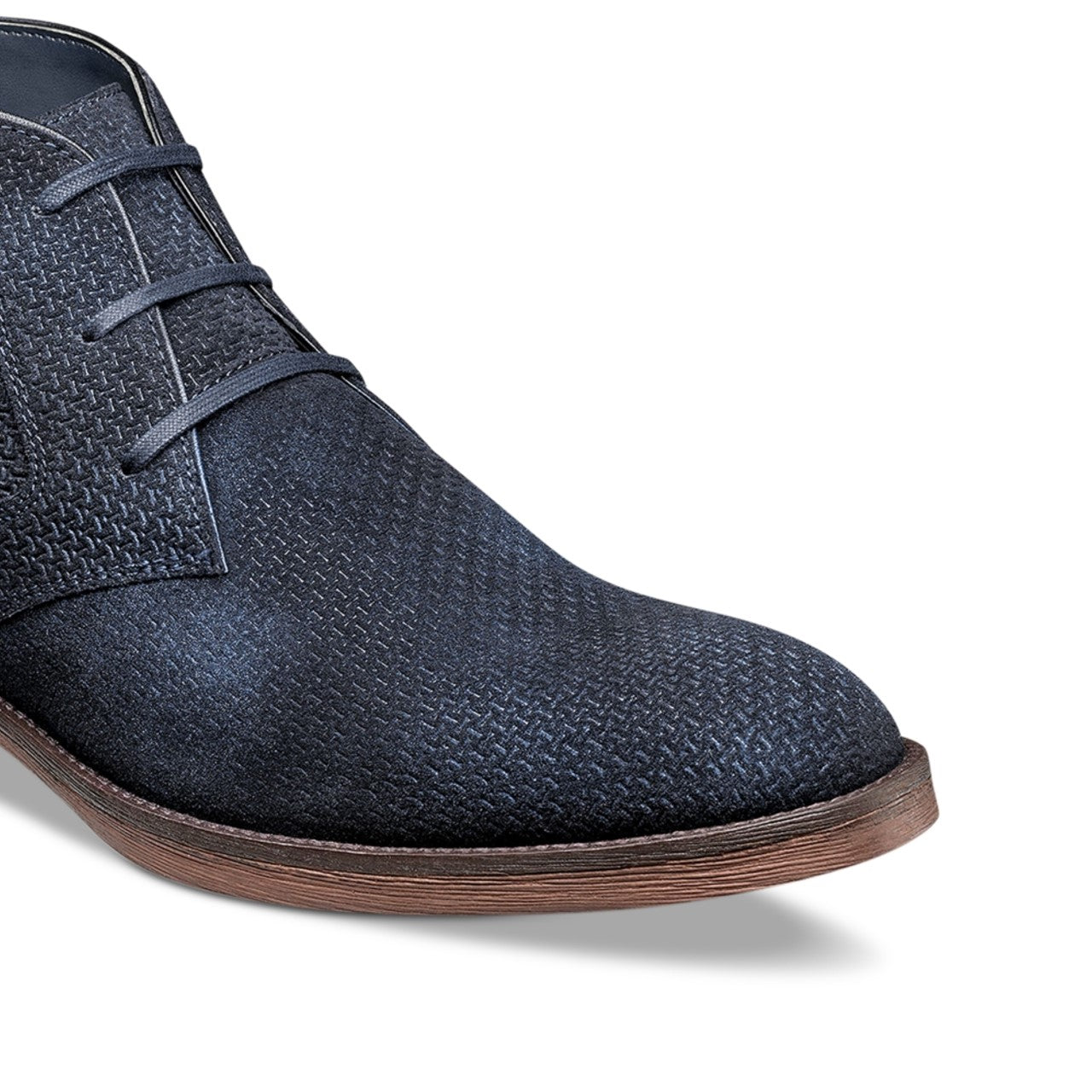 Botas Chukka Stacy Adams Masculinas Kyron Biqueira Lisa com Cadarço Azul