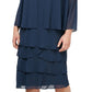 Vestido feminino em camadas com jaqueta azul tamanho 18W da SL Fashions