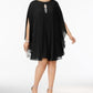 Blusa de noite transparente feminina SL Fashions, preta, tamanho 16W