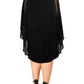 Blusa de noite transparente feminina SL Fashions, preta, tamanho 16W
