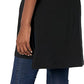 Túnica feminina DKNY com logo alto e baixo, preta, tamanho X-S