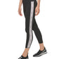 Leggings femininas DKNY Cropped Metallic-Contrast 7/8, pretas, tamanho médio