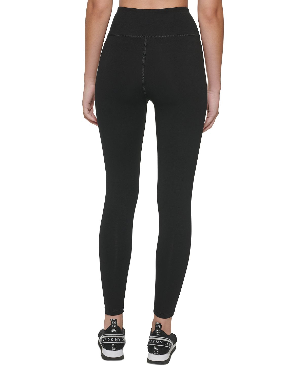 Leggings femininas DKNY Sport Two Tone Graphic, amarelas, tamanho X-S