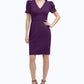 Vestido tubinho com manga bufante DKNY feminino, roxo, tamanho 16