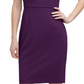 Vestido tubinho com manga bufante DKNY feminino, roxo, tamanho 16