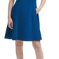 Vestido feminino DKNY com babados e ajuste flare, azul, tamanho 8