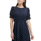 Vestido MIDI de bolinhas DKNY feminino azul tamanho 6
