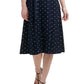 Vestido MIDI de bolinhas DKNY feminino azul tamanho 6