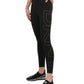 Leggings femininas DKNY com logotipo, cintura alta, 7/8, pretas, tamanho extragrande