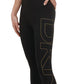 Leggings femininas DKNY com logotipo, cintura alta, 7/8, pretas, tamanho extragrande