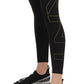 Leggings femininas DKNY com logotipo, cintura alta, 7/8, pretas, tamanho extragrande