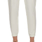 Calça de moletom esportiva feminina DKNY com cordão e logotipo, branca, tamanho extragrande
