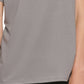 Camiseta feminina DKNY com logotipo, cinza, tamanho médio