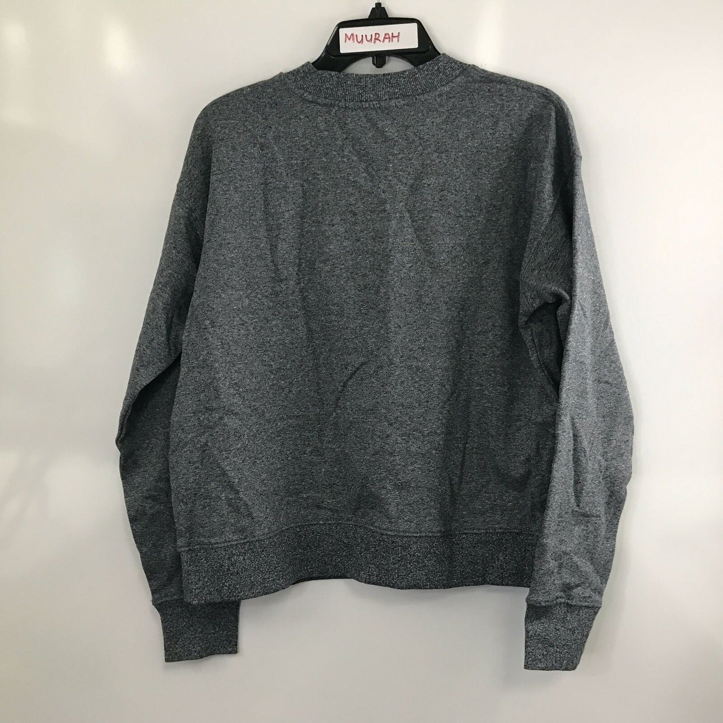 Moletom feminino DKNY com logo bordado de algodão, azul, tamanho P