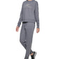Moletom feminino DKNY com logo bordado de algodão, azul, tamanho P