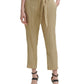 Calça texturizada feminina DKNY de cintura alta, marrom, tamanho 4
