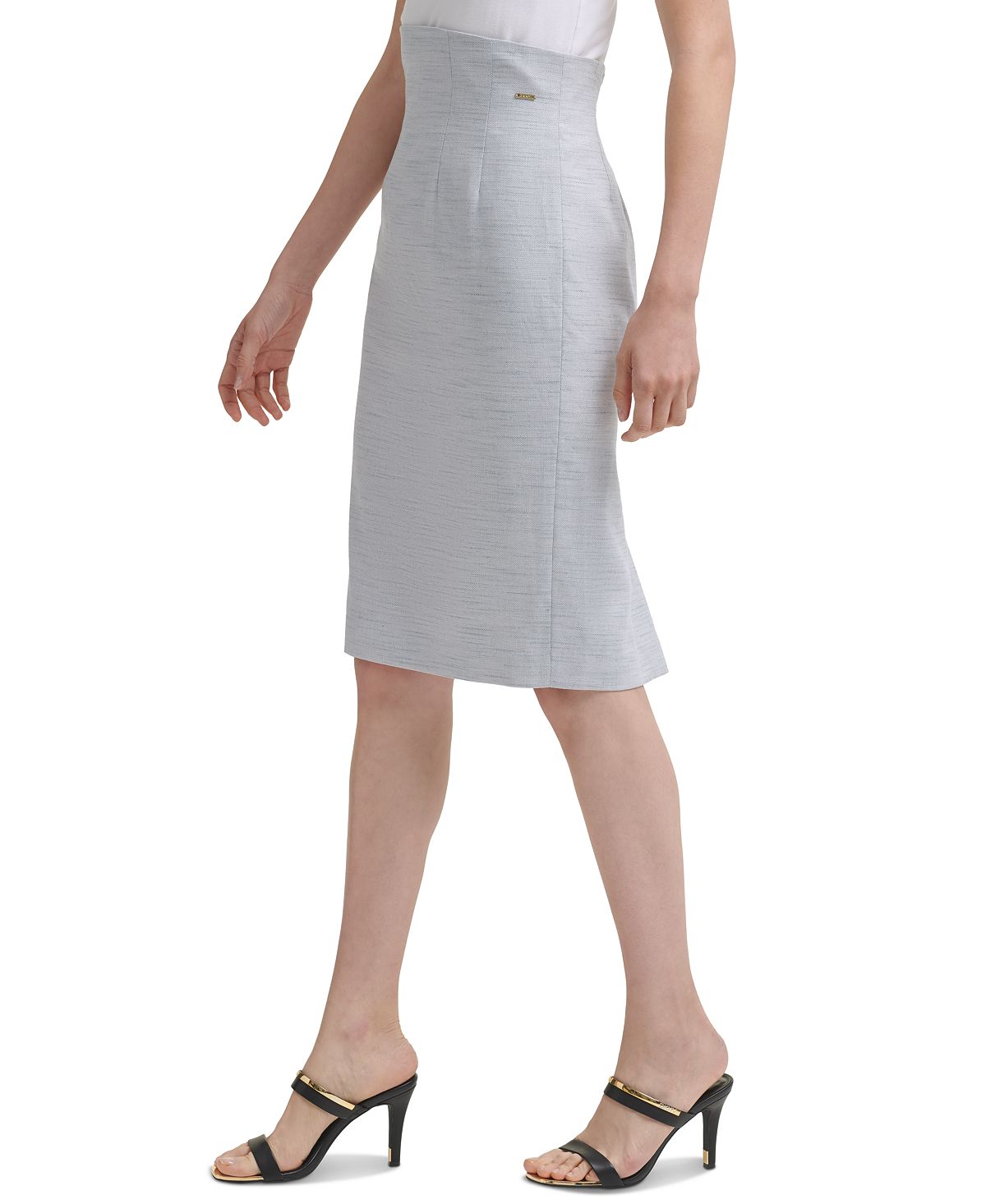 Saia lápis feminina DKNY cintura alta azul tamanho 4