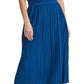 Vestido plissado com cintura franzida DKNY feminino, azul, tamanho 8