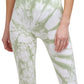 Leggings femininas DKNY Tie Dyed 7/8 Verde Tamanho GG